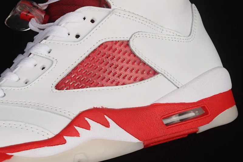 All categories Air Jordan Jordan series basketball shoes Air Jordan 5 G version Air Jordan 5 "What The" AJ5 Joe 5 White and Red Valentine's Day 440892-106